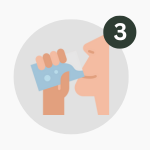 أيقونة كوب مشروب تشير إلى شرب مشروب ناتشرا فور التحضير قبل أن يتماسك